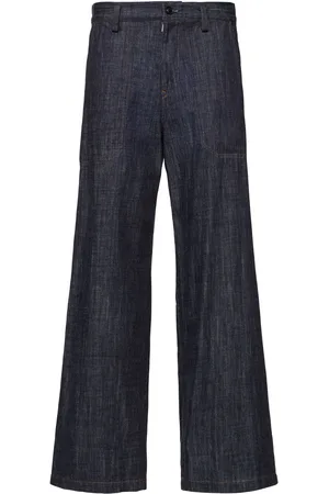 YOHJI YAMAMOTO Loose Denim Paneled Ko-work Pants