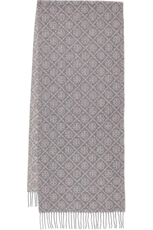 Tory Burch T Oblong Monogram Wool & Cashmere Scarf