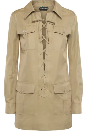 Tom Ford Cotton & Silk Twill Safari Mini Dress