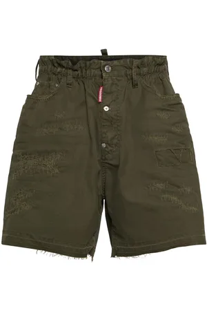 Dsquared2 Big Brother Ripped Cotton Shorts