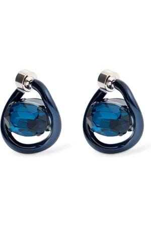 Marni Crystal Stone Hoop Earrings