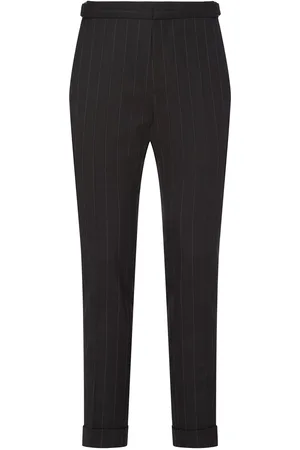 Tom Ford Dyllan Wide Subtle Stretch Wool Pants
