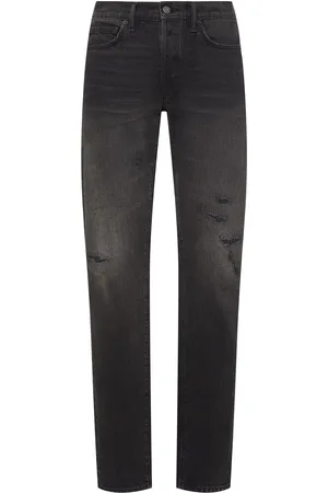 Tom Ford Denim Rip-and-repair Straight Fit Jeans