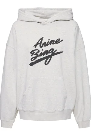 ANINE BING Harvey Logo Jersey Sweatshirt Hoodie