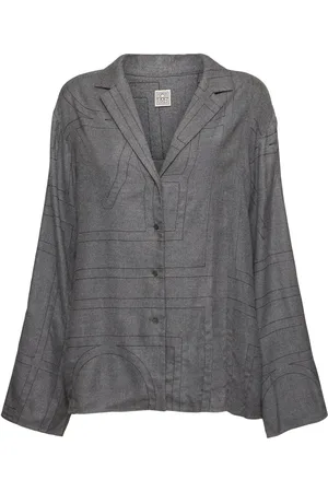 Totême Monogram Flannel Pajama Top