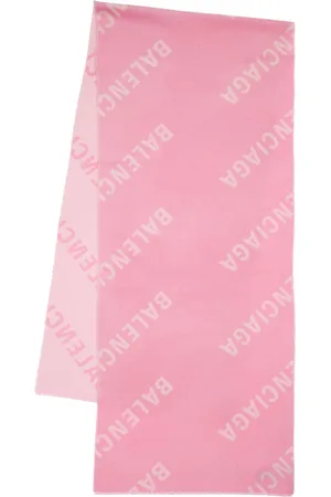 Balenciaga All Over Logo Wool Scarf