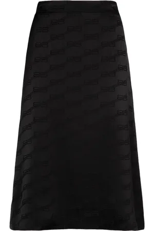 Balenciaga Bb Monogram Jacquard Viscose Skirt
