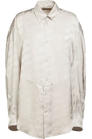 Balenciaga Bb Monogram Jacquard Viscose Shirt