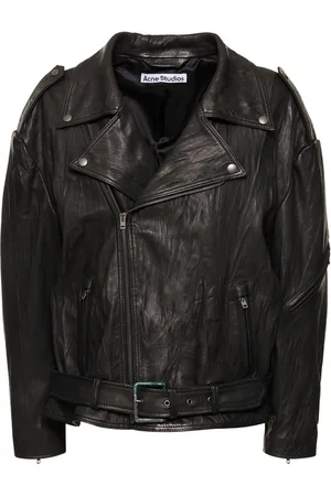 Acne Studios Oversized Leather Biker Jacket