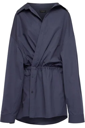 Balenciaga Cotton Mini Shirt Dress