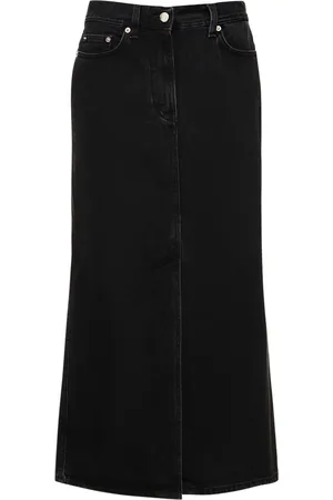 Loulou Studio Rona Cotton Denim Long Skirt