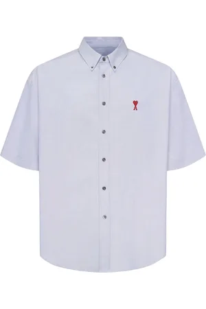 Ami Boxy Cotton Short Sleeve Shirt