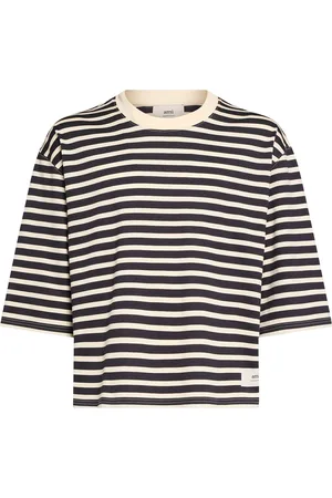 Ami Striped Oversized Cotton T-shirt