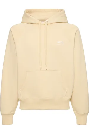 Ami Logo Print Boxy Cotton Blend Hoodie