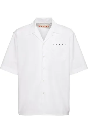 Marni Logo Cotton Poplin Boxy S/s Shirt