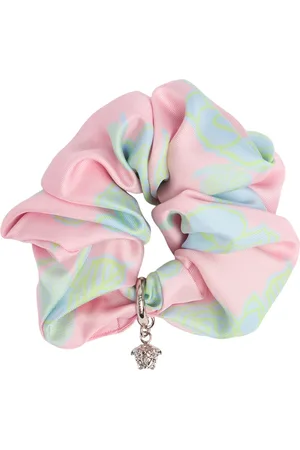 VERSACE Medusa Charm Silk Scrunchie