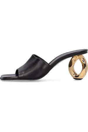 J.W.Anderson 75mm Chain Heel Leather Mule Sandals