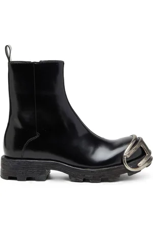 Diesel Oval-d Leather Combat Boots