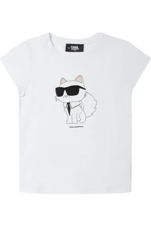 Karl Lagerfeld Printed Cotton Blend T-shirt