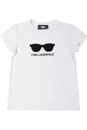 Karl Lagerfeld Printed Cotton Blend Jersey T-shirt
