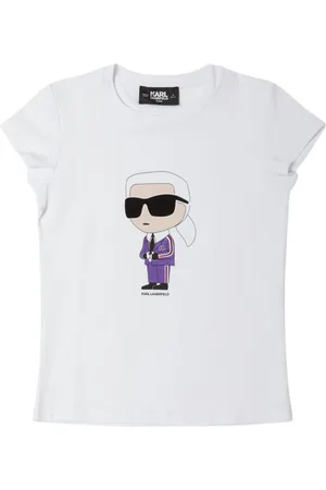 Karl Lagerfeld Printed Cotton Blend Jersey T-shirt