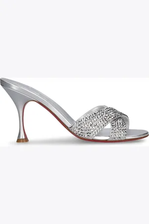Christian Louboutin 85mm Mariza Laminated Leather Mules