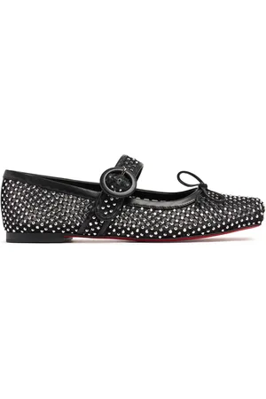 Christian Louboutin 10mm Mamastrapitina Crystal Flats