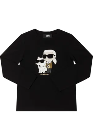 Karl Lagerfeld Printed Cotton Blend Jersey T-shirt