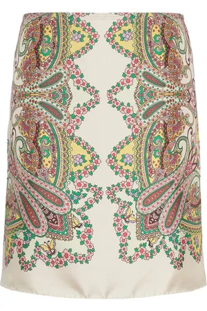 Etro Printed Silk Mini Skirt