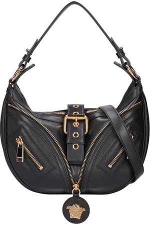 VERSACE Dua Lipa Small Leather Hobo Bag