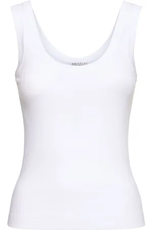 Brunello Cucinelli Ribbed Jersey Tank Top