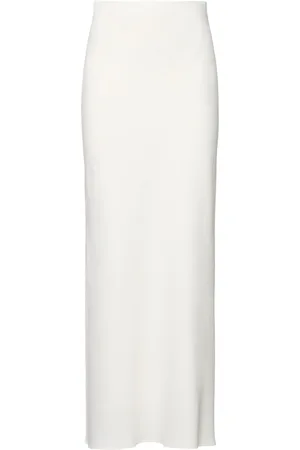Brunello Cucinelli Fluid Linen Blend Twill Long Skirt