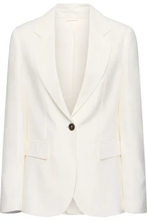 Brunello Cucinelli Fluid Linen Blend Twill Blazer