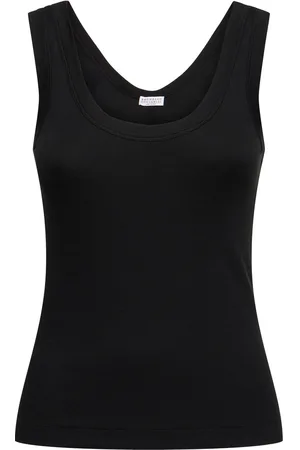 Brunello Cucinelli Ribbed Jersey Tank Top