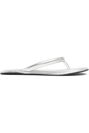 St Agni 10mm Sumi Metallic Leather Slides
