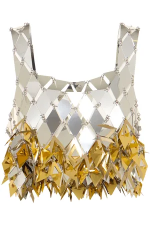 Paco rabanne Embellished Crop Top
