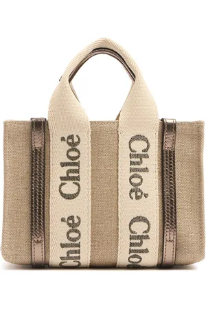 Chloé Mini Woody Canvas Top Handle Bag