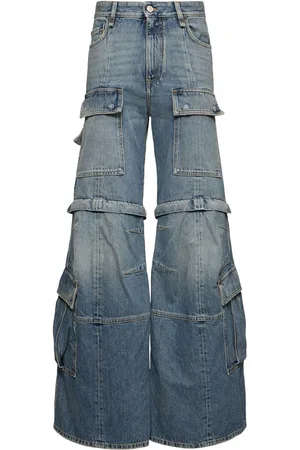Balenciaga Flared Denim Cargo Jeans