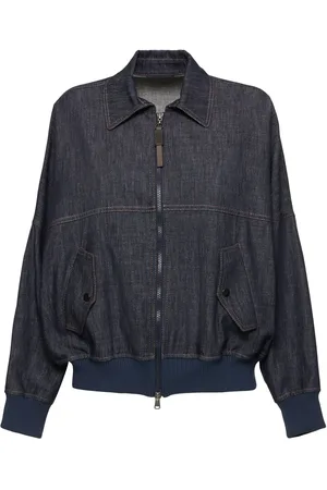 Brunello Cucinelli Padded Denim Bomber Jacket