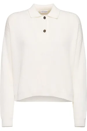 Brunello Cucinelli Ribbed Cotton Knit Polo