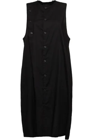 YOHJI YAMAMOTO Light Cotton Twill Midi Dress