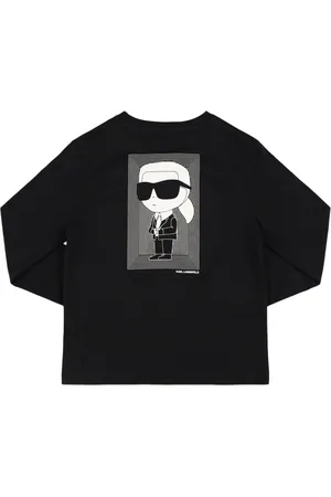 Karl Lagerfeld Cotton Jersey Long Sleeved T-shirt