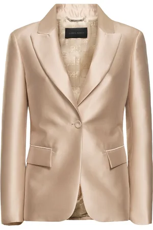 Alberta Ferretti Mikado Single Breast Blazer