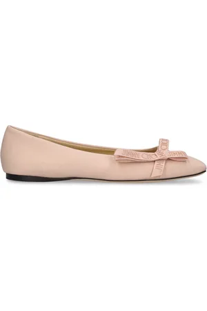 Jimmy Choo 10mm Veda Linen Ballerina Flats