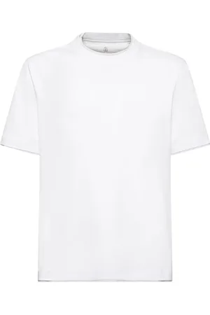 Brunello Cucinelli Layered Cotton Jersey Solid T-shirt