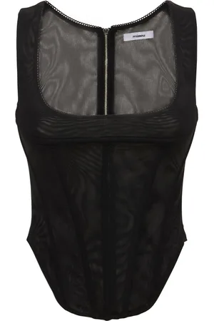 Miaou Campbell Stretch Mesh Corset Top