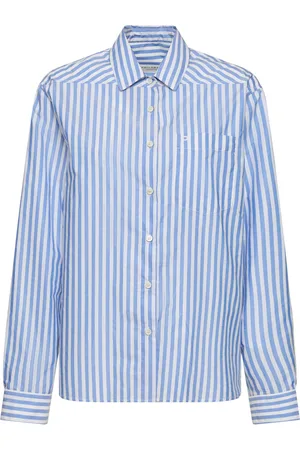 Serafini Striped Cotton Blend Poplin Shirt