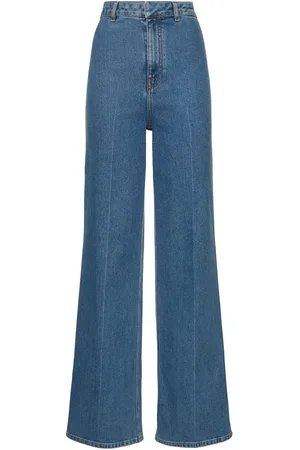 Serafini High Waist Denim Wide Leg Jeans