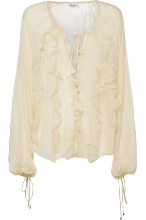 BLUMARINE Ruffled Silk Georgette Shirt