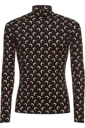 Marine Serre Moon Print Recycled Nylon Turtleneck Top